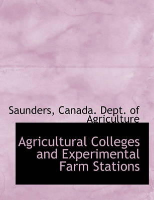 Book cover for Agricultural Colleges and Experimental Farm Stations