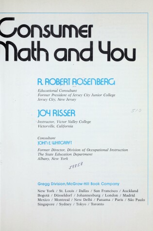 Cover of Consumer Mathematics and You