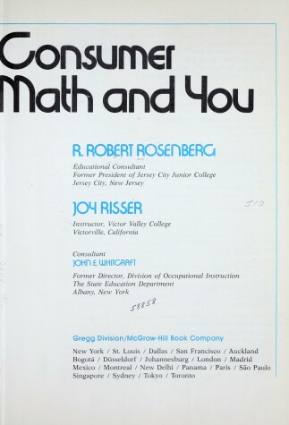 Book cover for Consumer Mathematics and You