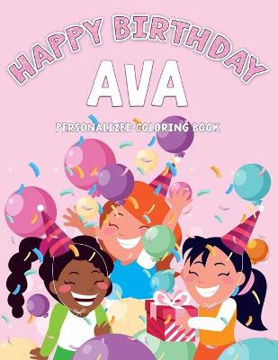 Book cover for Ava's Birthday Coloring Book