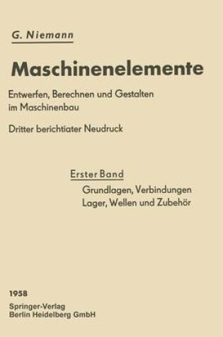 Cover of Grundlagen, Verbindungen, Lager Wellen Und Zubehoer