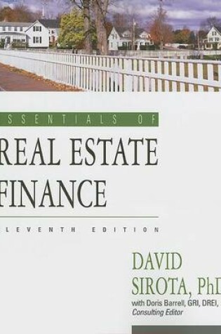 Cover of Essentials of Real Estate Finance