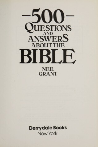 Book cover for 500 Questions and Answers about the Bible