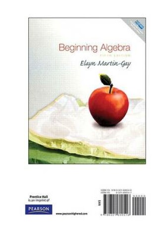 Cover of Beginning Algebra, Books a la Carte Edition