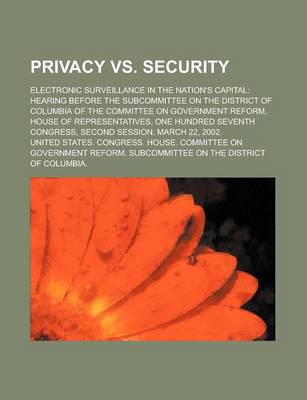 Book cover for Privacy vs. Security