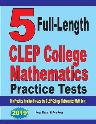 Book cover for 5 Full-Length CLEP College Mathematics Practice Tests