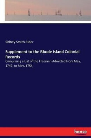 Cover of Supplement to the Rhode Island Colonial Records