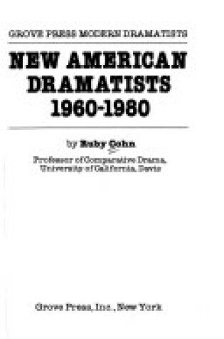 Cover of New American Dramatists, 1960-1980