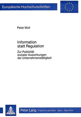 Book cover for Information Statt Regulation