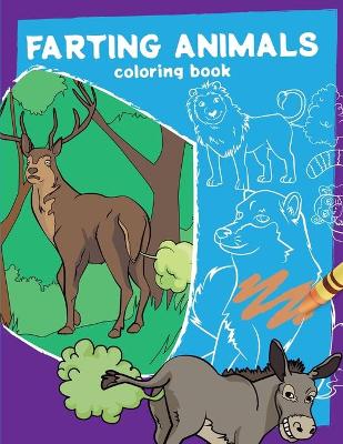 Book cover for Farting Animals Coloring Book