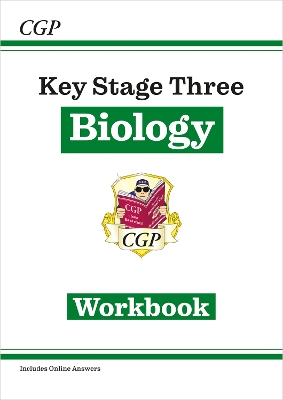 Book cover for KS3 Biology Workbook (includes online answers)