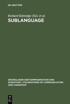 Cover of Sublanguage