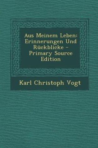 Cover of Aus Meinem Leben