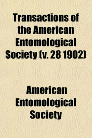 Cover of Transactions of the American Entomological Society Volume 23