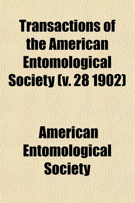 Book cover for Transactions of the American Entomological Society Volume 23