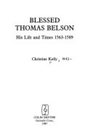 Cover of Blessed Thomas Belson