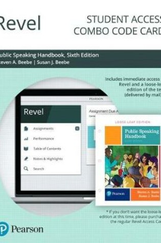 Cover of Revel for Public Speaking Handbook -- Combo Access Card