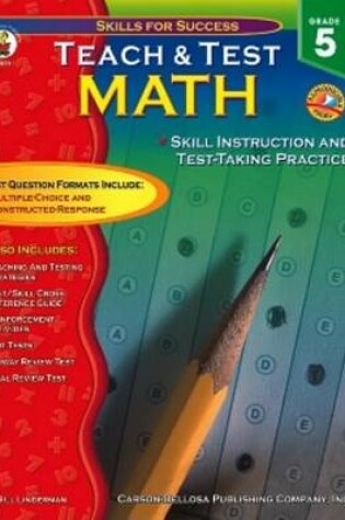 Cover of Teach & Test Math, Grade 5