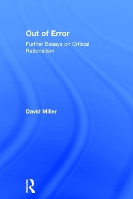 Book cover for Out of Error