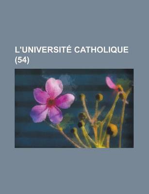 Book cover for L'Universit Catholique (54)