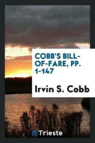 Cover of Cobb's Bill-Of-Fare, Pp. 1-147