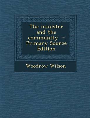 Book cover for The Minister and the Community