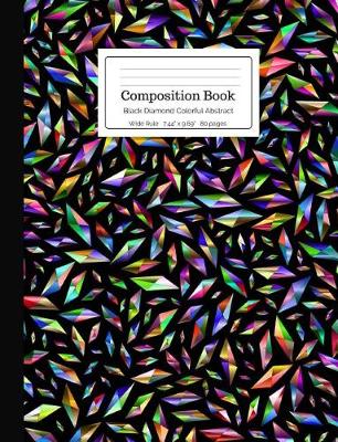 Cover of Composition Book Black Diamond Colorful Abstract