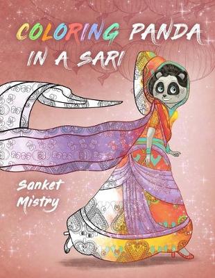 Book cover for Coloring Panda in a Sari