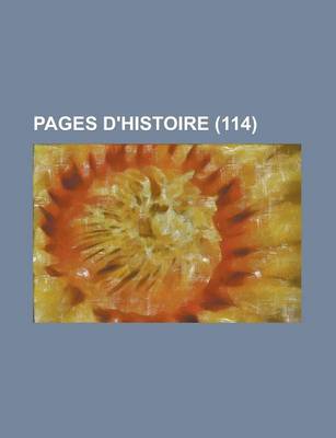 Book cover for Pages D'Histoire (114)