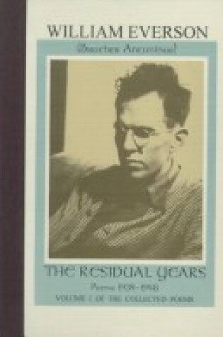 Cover of Residual Years: Poems 1934-194