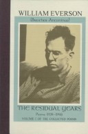 Book cover for Residual Years: Poems 1934-194