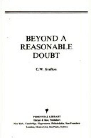 Cover of Beyond a Reasonable Doubt