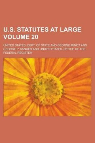 Cover of U.S. Statutes at Large Volume 20