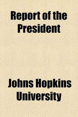 Book cover for Report of the President