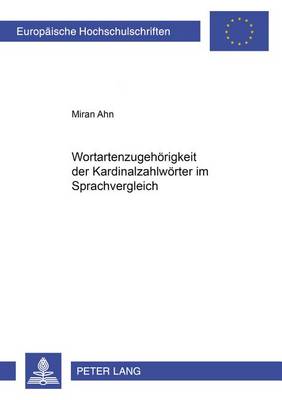 Cover of Wortartenzugehoerigkeit Der Kardinalzahlwoerter Im Sprachvergleich