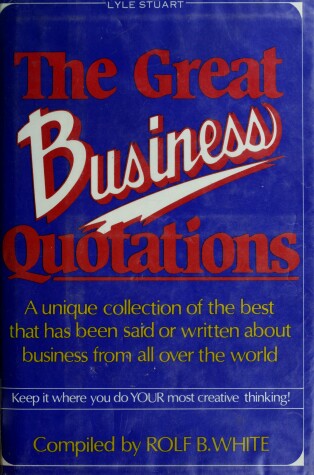 Book cover for Great Business Quotations