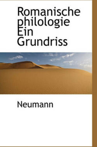 Cover of Romanische Philologie Ein Grundriss