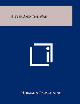 Book cover for Hitler and the War