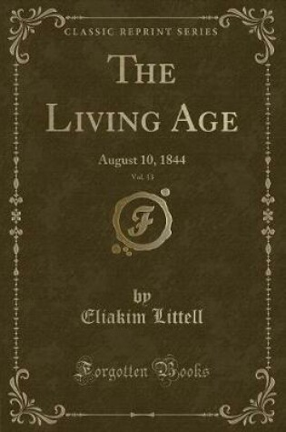 Cover of The Living Age, Vol. 13