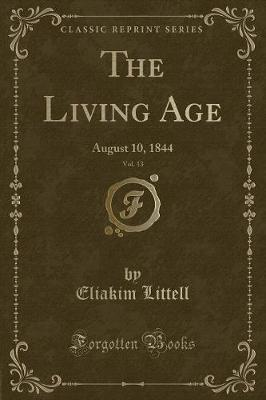 Book cover for The Living Age, Vol. 13