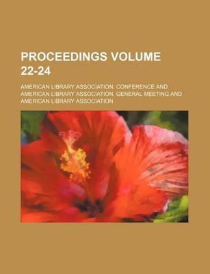 Book cover for Proceedings Volume 22-24