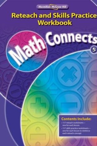 Cover of Math Concepts Grade 5, Reteach and Skills Practice Workbook