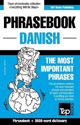 Book cover for English-Danish phrasebook and 3000-word topical vocabulary