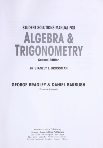 Book cover for Algebra & Trigonometry