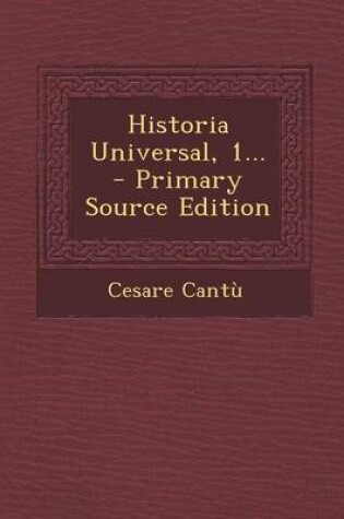 Cover of Historia Universal, 1...