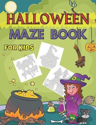 Book cover for Halloween Maze Book for Kids