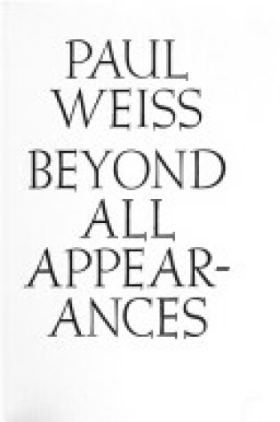 Cover of Beyond All Appearances