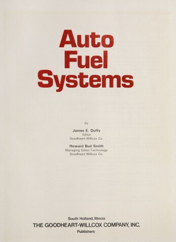 Book cover for Auto Fuel Systems