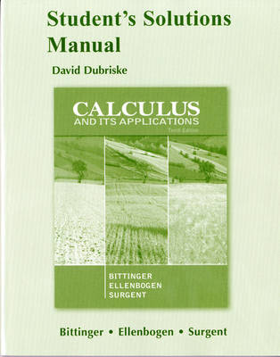 Book cover for Student Solutions Manual for Calculus and Its Applications