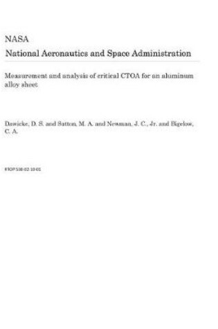 Cover of Measurement and Analysis of Critical Ctoa for an Aluminum Alloy Sheet